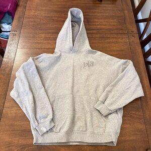 YoungLA Logo Hoodie 522 Marshmellow Heather Gray LS Sweatshirt Men Small **Spot
